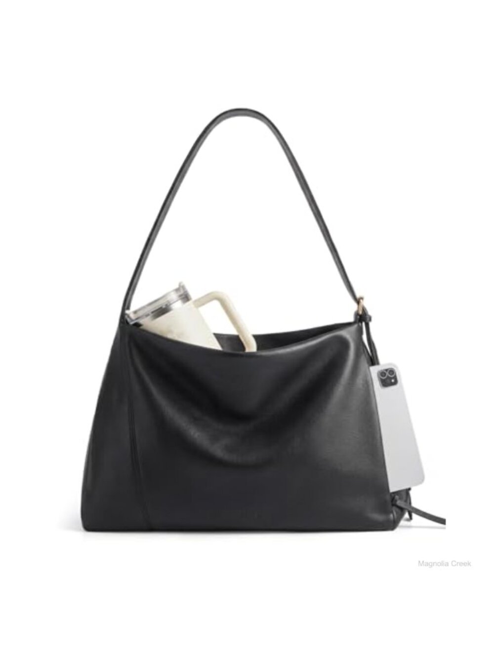 Leather Hobo Shoulder Bag Crossbody Tote Fits 14" Laptop
